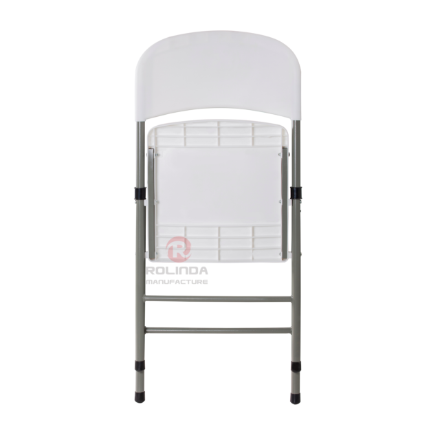 Wholesale Eco-Friendly garden balcony powder-coated finished steel frame PP plastic board HDPE folding chair