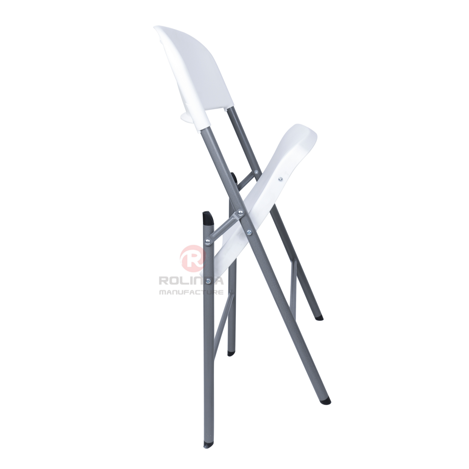Wholesale Eco-Friendly garden balcony powder-coated finished steel frame PP plastic board HDPE folding chair