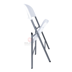 Wholesale Eco-Friendly garden balcony powder-coated finished steel frame PP plastic board HDPE folding chair