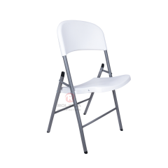 Wholesale Eco-Friendly garden balcony powder-coated finished steel frame PP plastic board HDPE folding chair