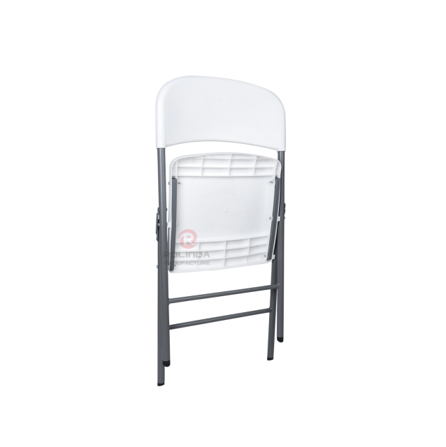 Wholesale Eco-Friendly garden balcony powder-coated finished steel frame PP plastic board HDPE folding chair