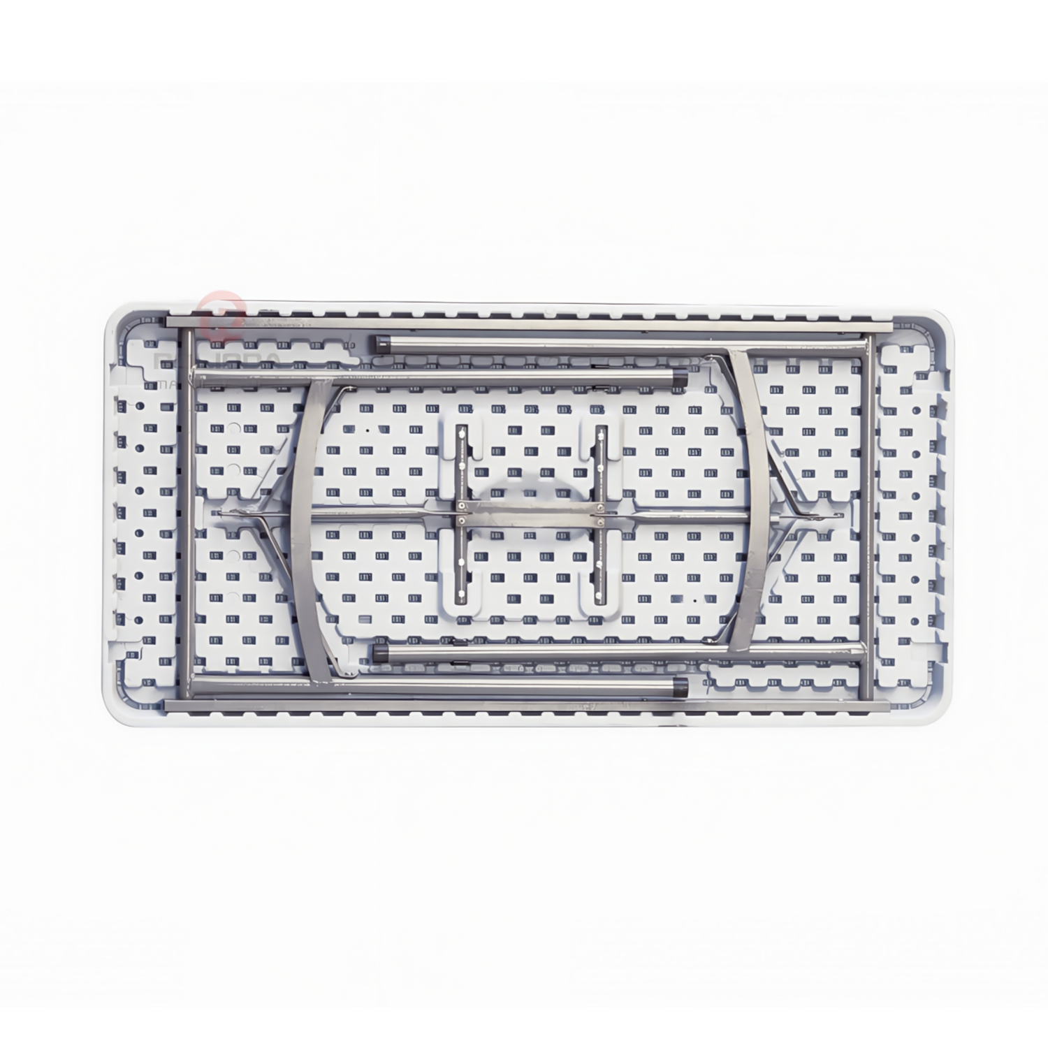 Modern courtyard garden party banquet thick HDPE plastic panel coated steel pipe support 4Ft HDPE folding table