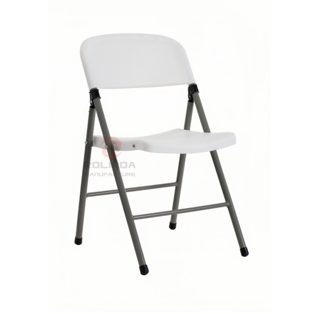 Wholesale Eco-Friendly garden balcony powder-coated finished steel frame PP plastic board HDPE folding chair