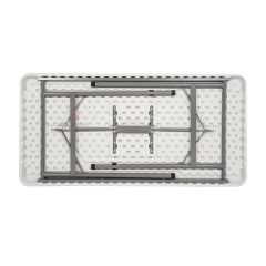 Modern courtyard garden party banquet thick HDPE plastic panel coated steel pipe support 4Ft HDPE folding table