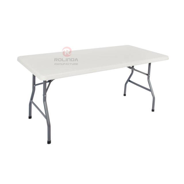 Modern garden courtyard party banquet thick high-density polyethylene plastic board 5Ft HDPE folding table