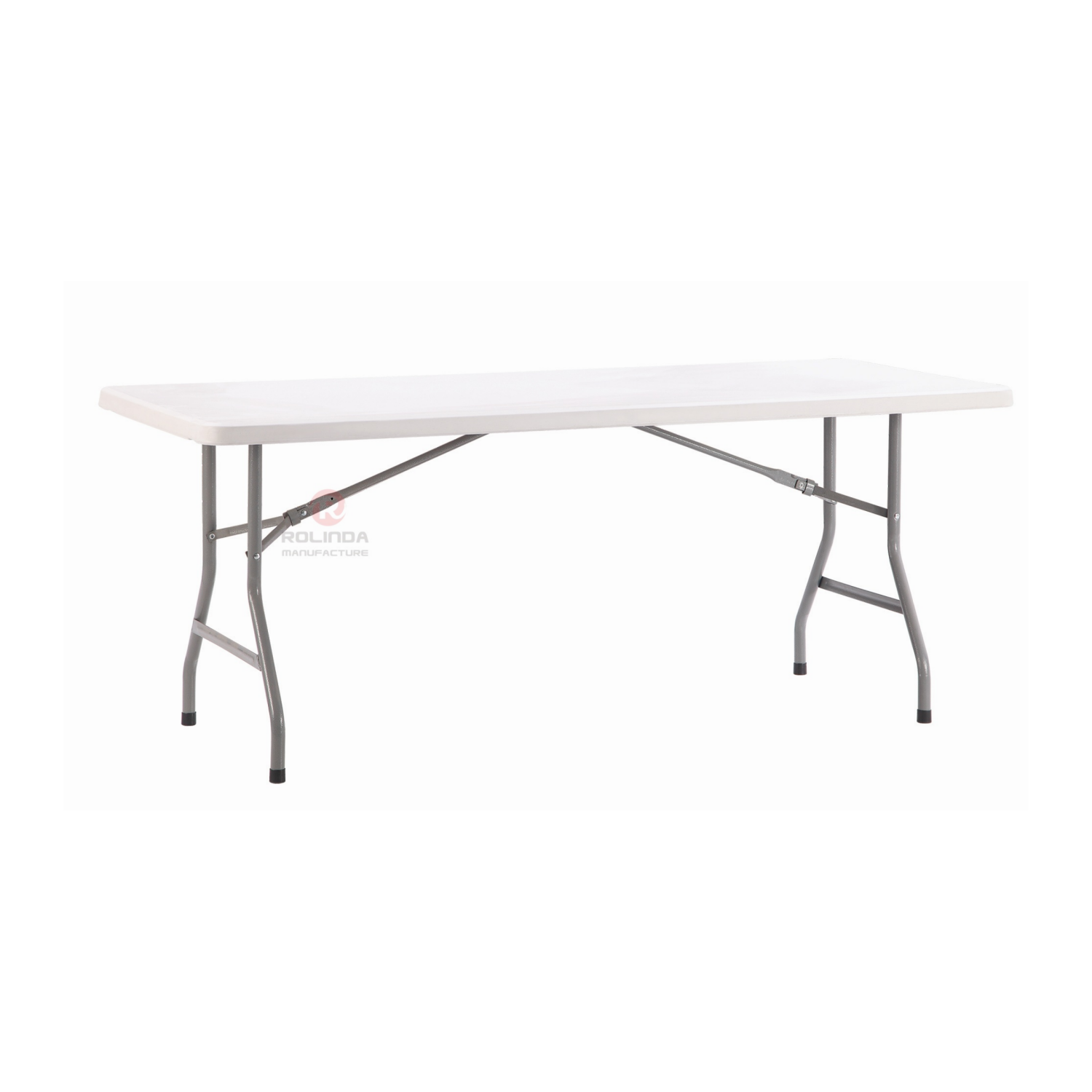 White wedding banquet party event with sturdy HDPE panels heavy-duty steel frame 6-foot folding tables