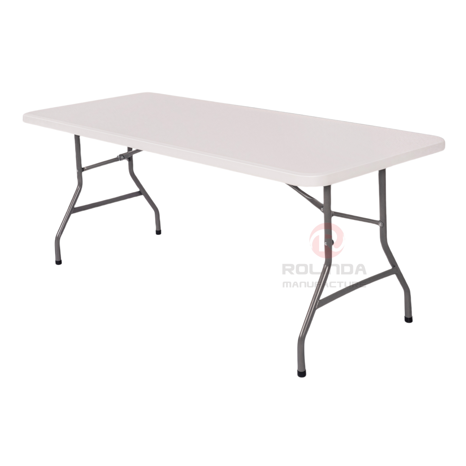 White wedding banquet party event with sturdy HDPE panels heavy-duty steel frame 6-foot folding tables
