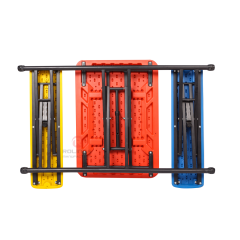 White outdoor portable HDPE plastic panel dining folding tables and chairs