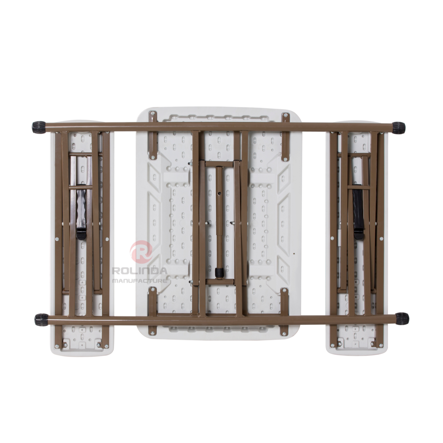 White outdoor portable HDPE plastic panel dining folding tables and chairs