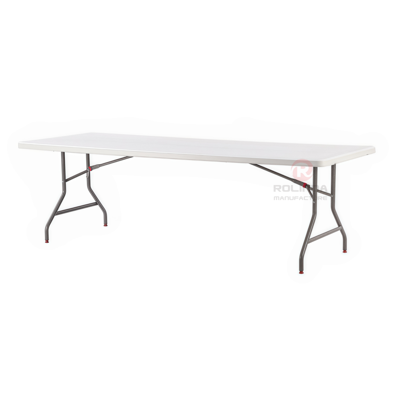 White wedding banquet party event with sturdy HDPE panels heavy-duty steel frame 200cm Regular Folding Table