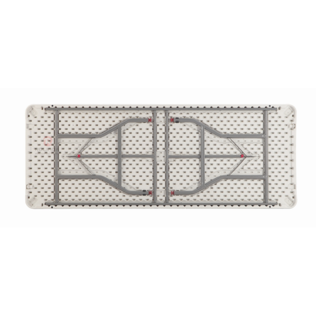 200cm rectangular table for wedding event, HDPE plastic panel coated steel pipe support, HDPE folding table