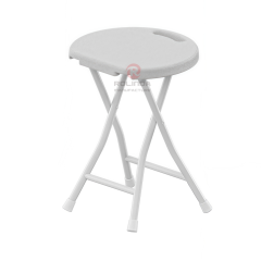 Colorful modern bedroom outdoor perforated HDPE plastic panel portable small round HDPE folding stool