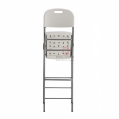 Wholesale Eco-Friendly garden balcony powder-coated finished steel frame PP plastic board HDPE folding chair