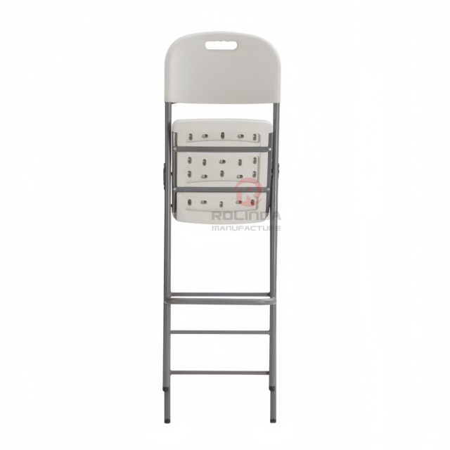 Wholesale Eco-Friendly garden balcony powder-coated finished steel frame PP plastic board HDPE folding chair