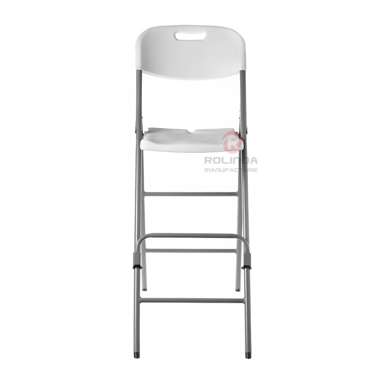 Wholesale Eco-Friendly garden balcony powder-coated finished steel frame PP plastic board HDPE folding chair