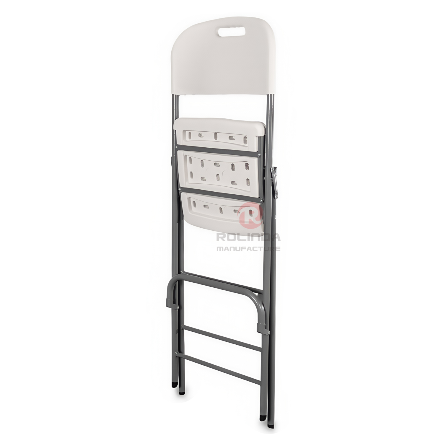 Wholesale Eco-Friendly garden balcony powder-coated finished steel frame PP plastic board HDPE folding chair