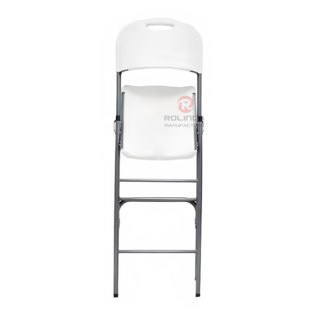 Wholesale Eco-Friendly garden balcony powder-coated finished steel frame PP plastic board HDPE folding chair