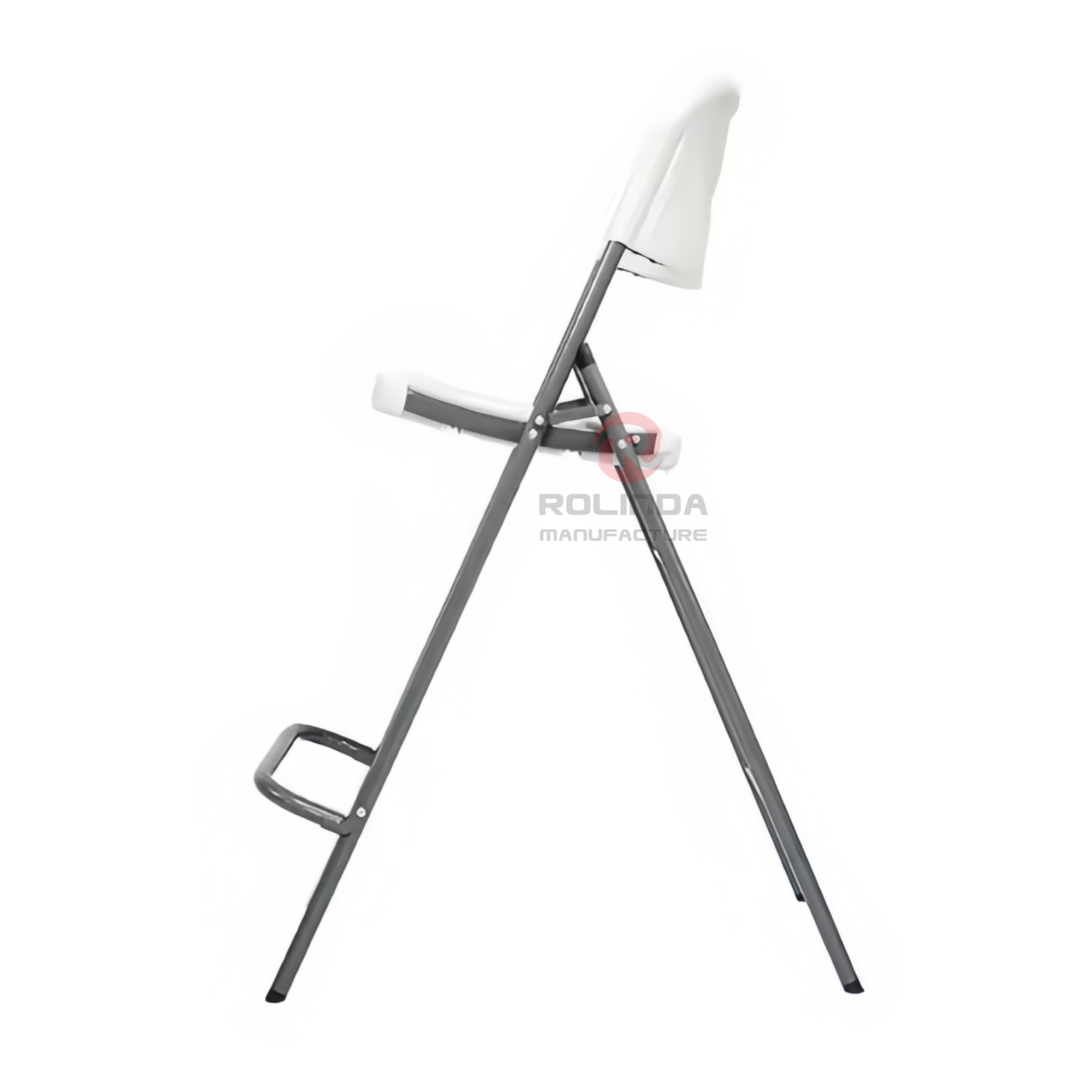 Wholesale Eco-Friendly garden balcony powder-coated finished steel frame PP plastic board HDPE folding chair