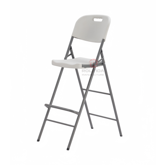 Wholesale Eco-Friendly garden balcony powder-coated finished steel frame PP plastic board HDPE folding chair