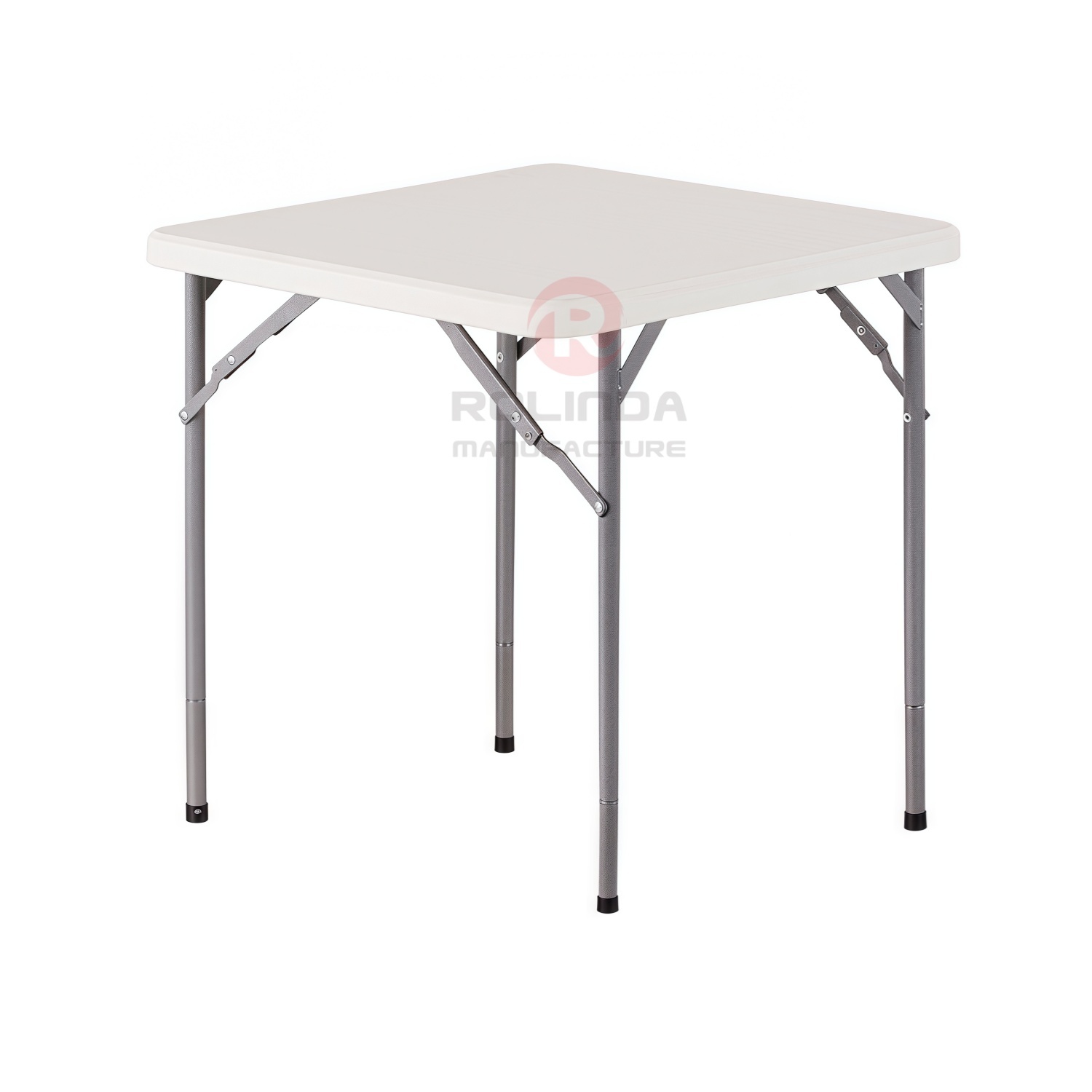 Modern white balcony garden with square HDPE plastic panels coated with metal supports HDPE folding table