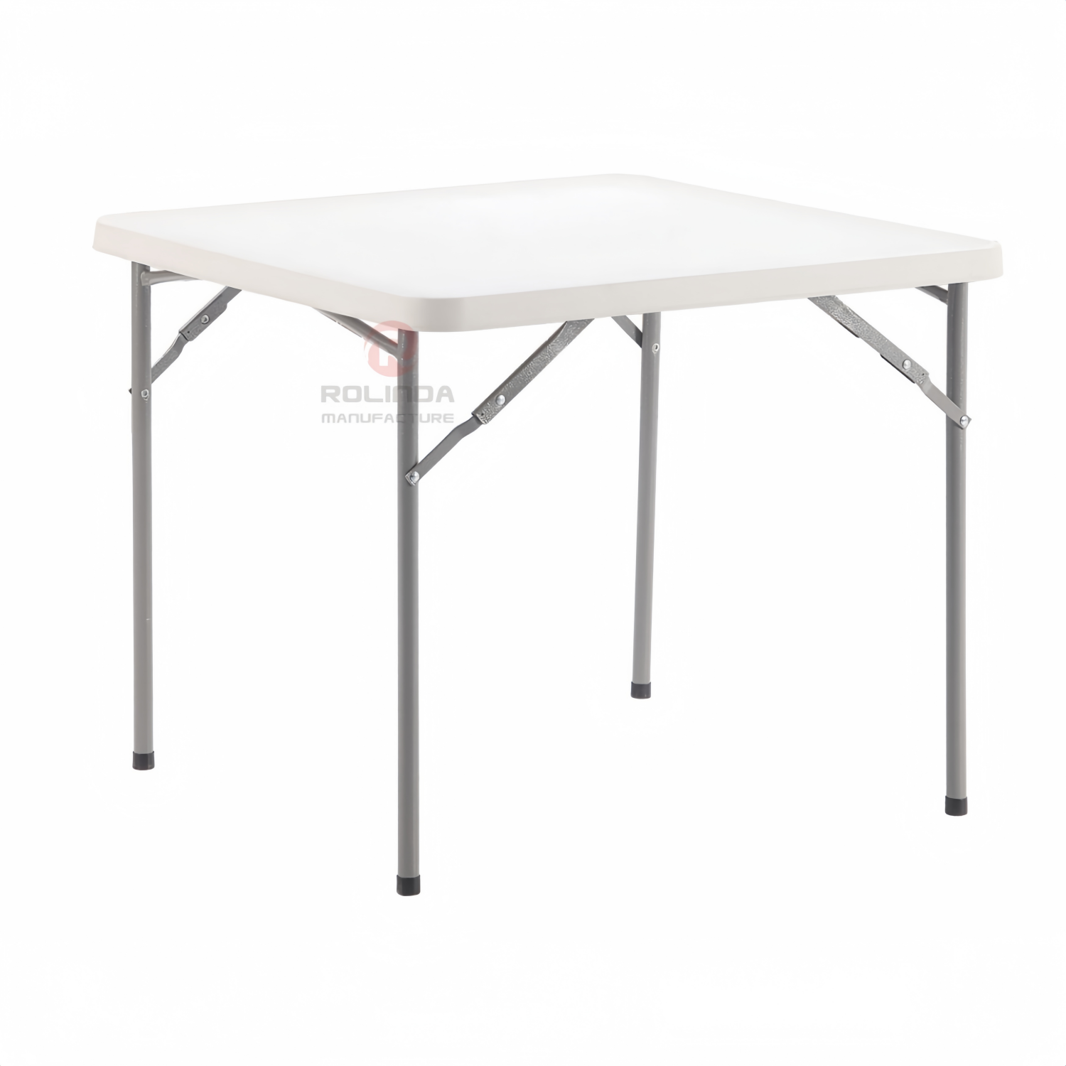 Modern white balcony garden with square HDPE plastic panels coated with metal supports HDPE folding table