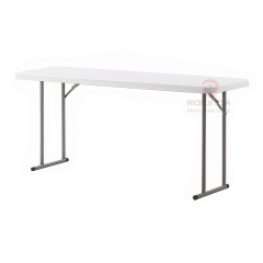 Heavy-Duty HDPE Surface with Rust-Proof Steel Frame​ 6Ft Regular HDPE Folding Table
