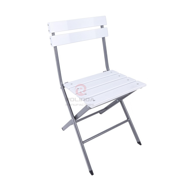 Sturdy Steel Frame, All-Weather & Low-Maintenance with Faux Wood HDPE Folding Chair