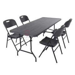 Thick Panel, Sturdy Steel Frame & Space-Saving Design with HDPE Folding Chair