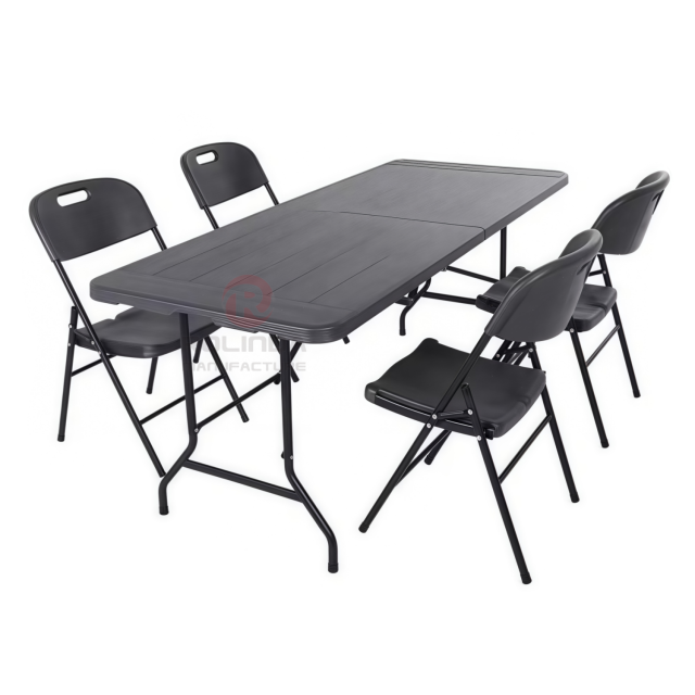 Thick Panel, Sturdy Steel Frame & Space-Saving Design with HDPE Folding Chair