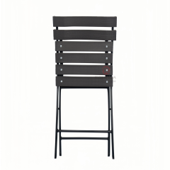 Sturdy Steel Frame, All-Weather & Low-Maintenance with Faux Wood HDPE Folding Chair