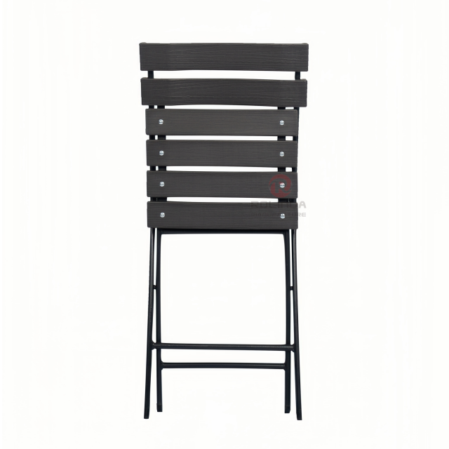 Sturdy Steel Frame, All-Weather & Low-Maintenance with Faux Wood HDPE Folding Chair