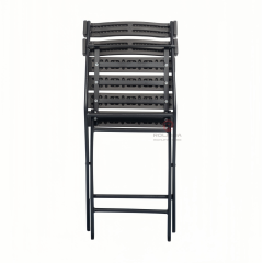 Sturdy Steel Frame, All-Weather & Low-Maintenance with Faux Wood HDPE Folding Chair