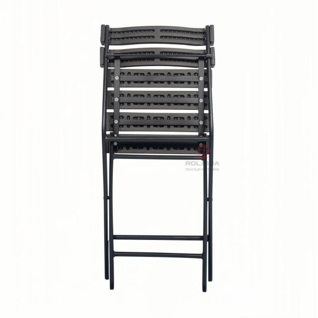 Sturdy Steel Frame, All-Weather & Low-Maintenance with Faux Wood HDPE Folding Chair