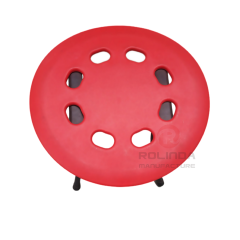 Colorful modern bedroom outdoor perforated HDPE plastic panel portable small round HDPE folding stool