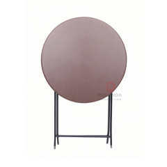 Wood-like balcony café outdoor terrace waterproof and rust-proof HDPE folding round table