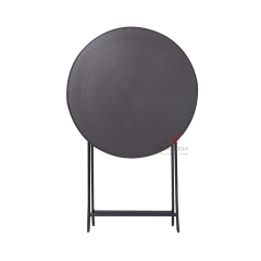 Wood-like balcony café outdoor terrace waterproof and rust-proof HDPE folding round table