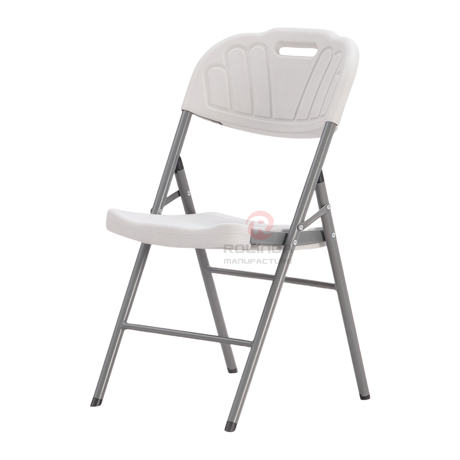 Waterproof outdoor durable HDPE plastic panel coated steel frame HDPE folding chair