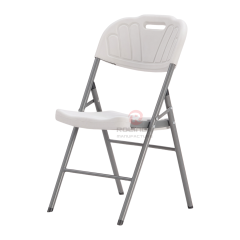 Waterproof outdoor durable HDPE plastic panel coated steel frame HDPE folding chair