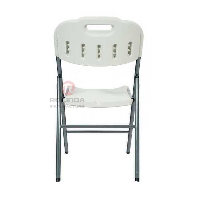 Waterproof outdoor durable HDPE plastic panel coated steel frame HDPE folding chair