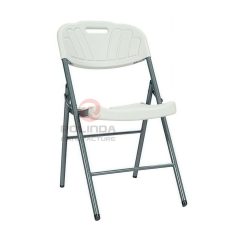 Waterproof outdoor durable HDPE plastic panel coated steel frame HDPE folding chair