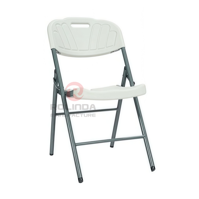 Waterproof outdoor durable HDPE plastic panel coated steel frame HDPE folding chair