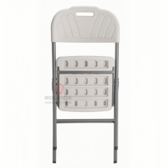 Waterproof outdoor durable HDPE plastic panel coated steel frame HDPE folding chair