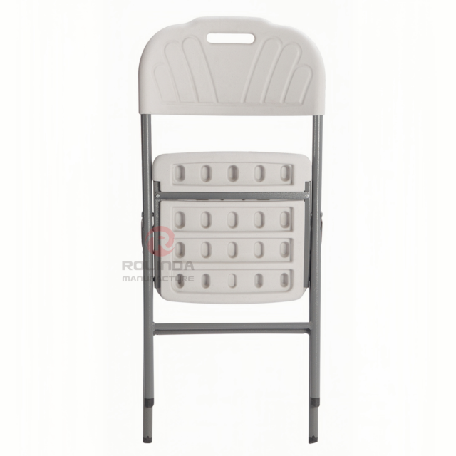 Waterproof outdoor durable HDPE plastic panel coated steel frame HDPE folding chair