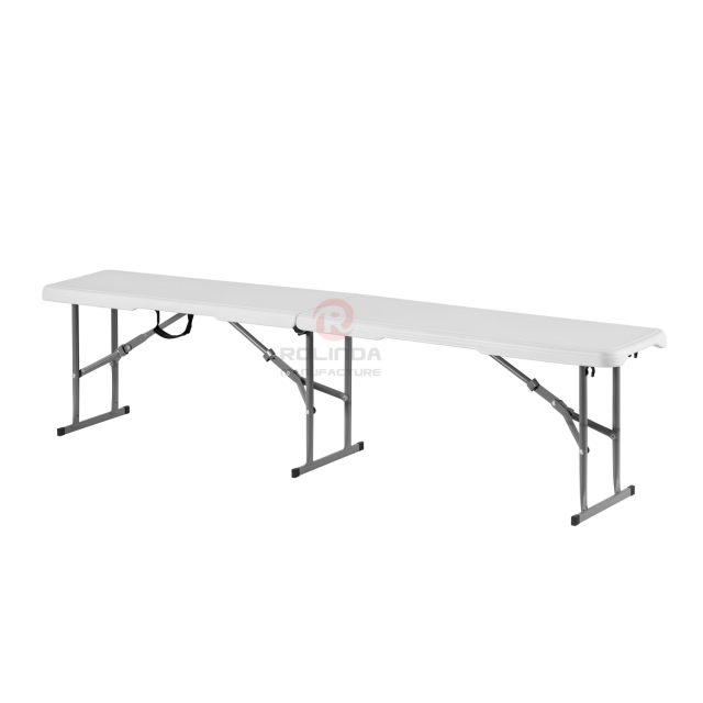 6FT half-folding waterproof outdoor camping patio activity HDPE folding bench
