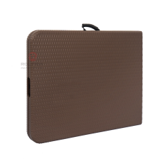 Woven pattern outdoor camping garden party waterproof office plastic thick panel HDPE folding table