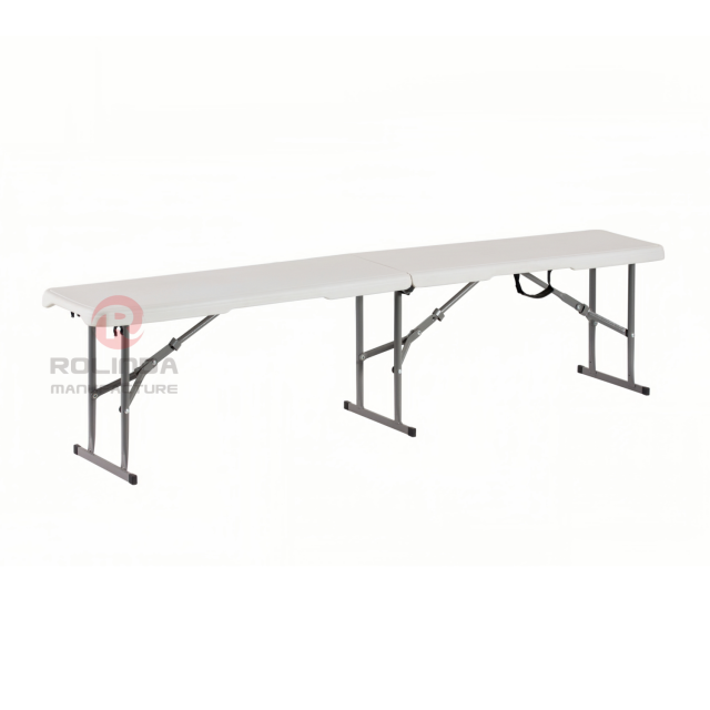 6FT half-folding waterproof outdoor camping patio activity HDPE folding bench