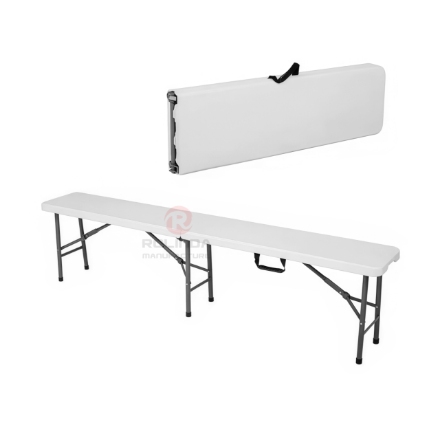 6FT half-folding waterproof outdoor camping patio activity HDPE folding bench