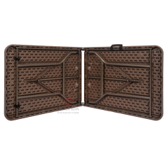 Woven pattern outdoor camping garden party waterproof office plastic thick panel HDPE folding table