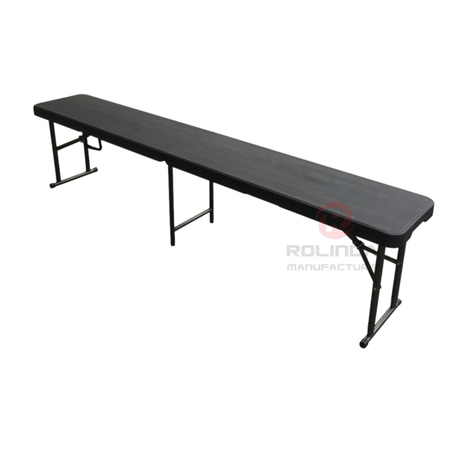 6FT portable folding design HDPE panel coated support HDPE folding bench