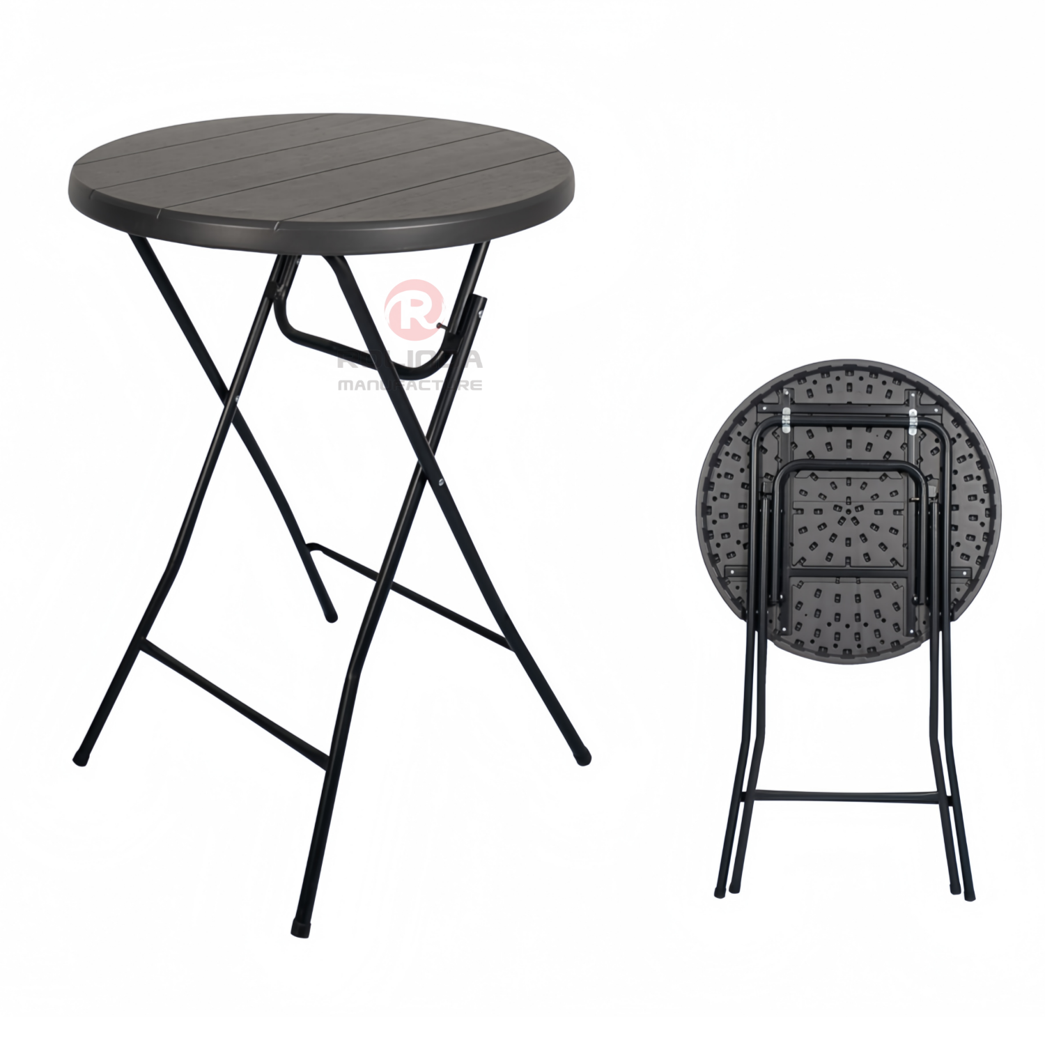 80cm HDPE plastic panel outdoor camping balcony HDPE folding round table